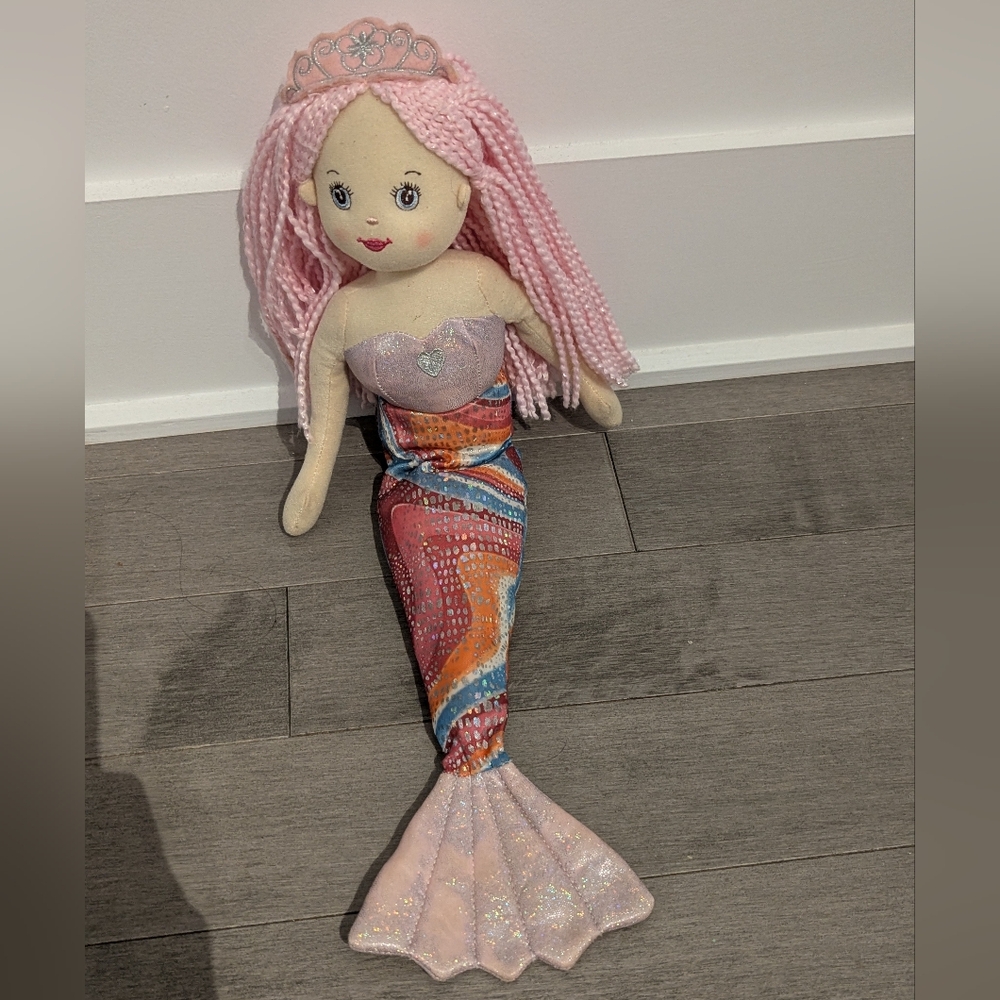 Colorful Mermaid Doll with Pink Hair Aurora